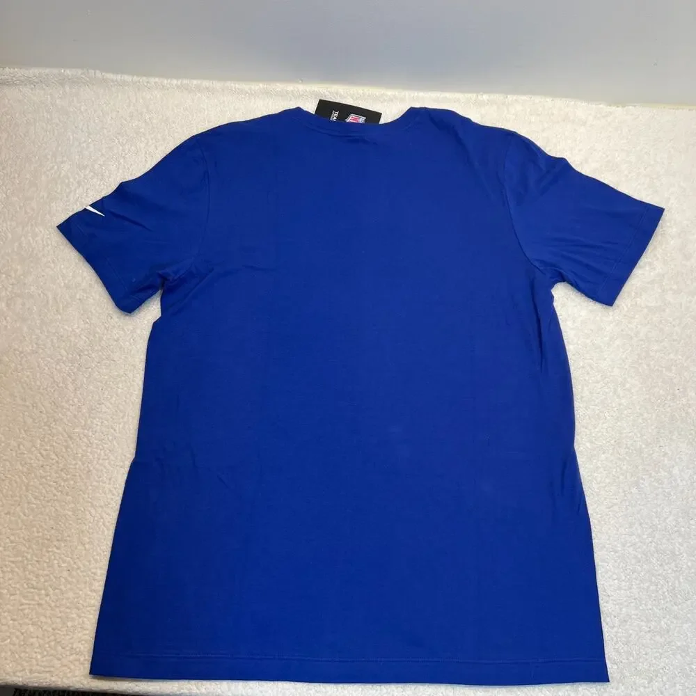 NWT Nike Mens T-Shirt Logo NFL New York Giants The Nike Tee Shirt Blue Sz M